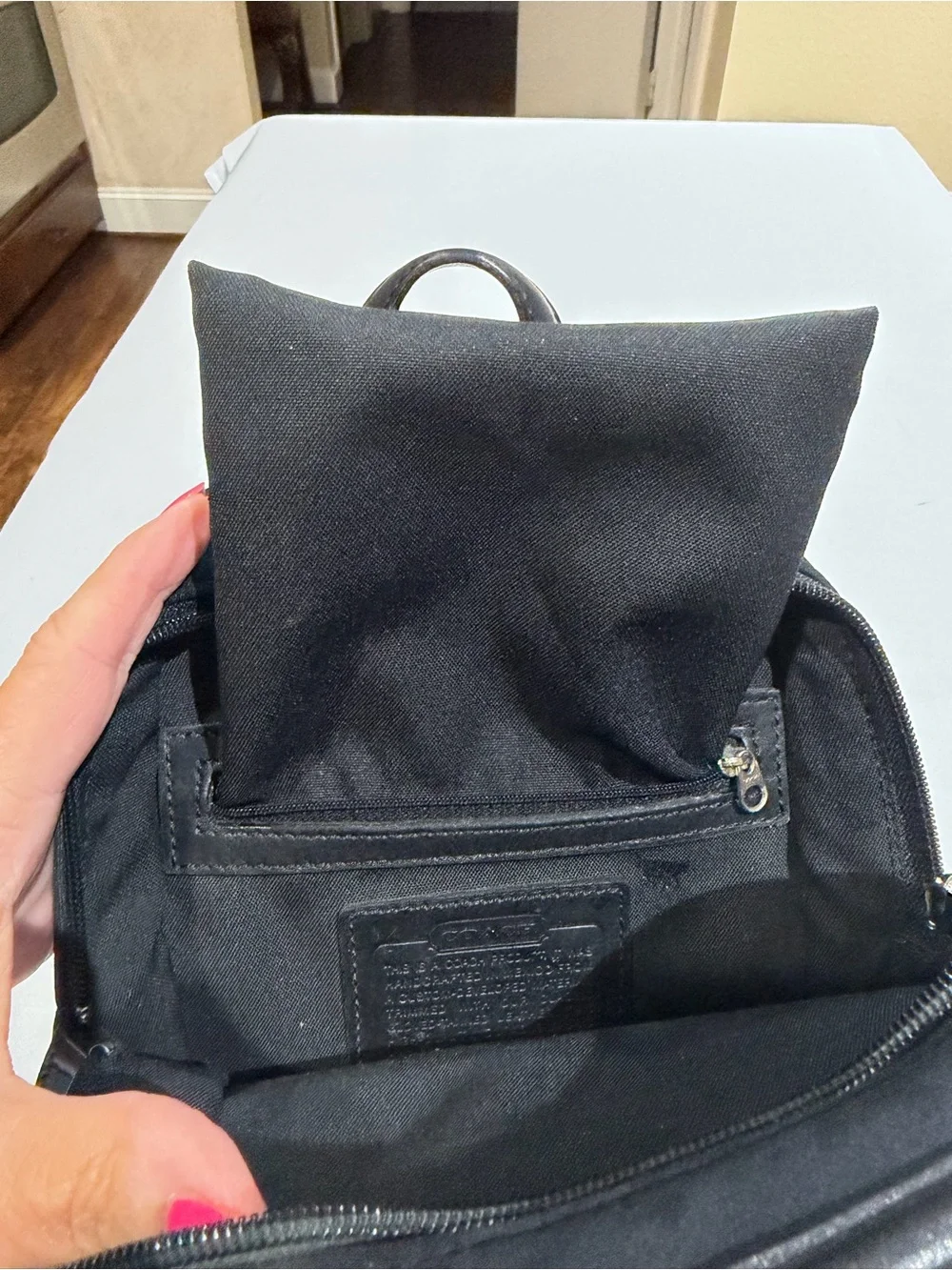 Coach Vintage Black Nylon Compact Backpack 6215